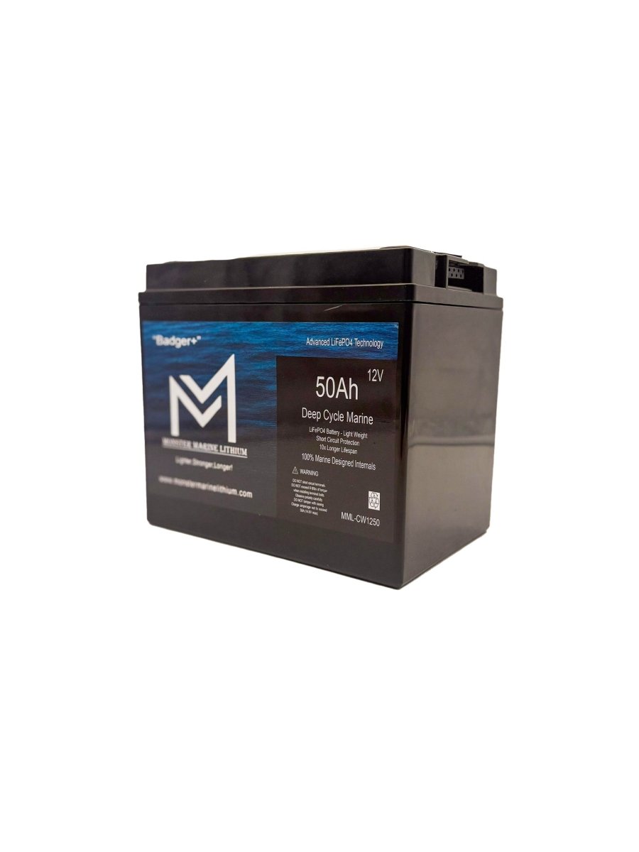12v 50Ah Deep Cycle Lithium Marine Battery "Hyena" - MML - CW1250 - Get Tight Gear