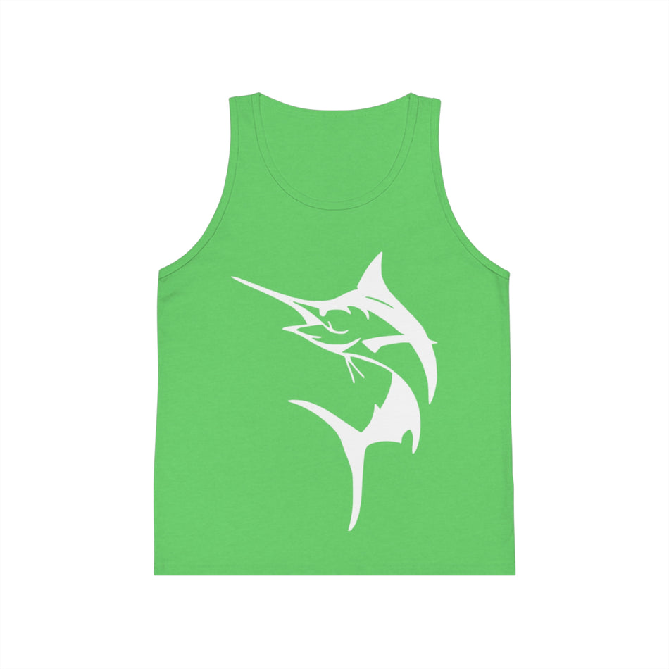 Marlin Kid's Jersey Tank Top - Get Tight Gear, Summer Wear, Fishing Tank, Gift for Young Anglers, Casual Kids Clothing, Beach Outfit