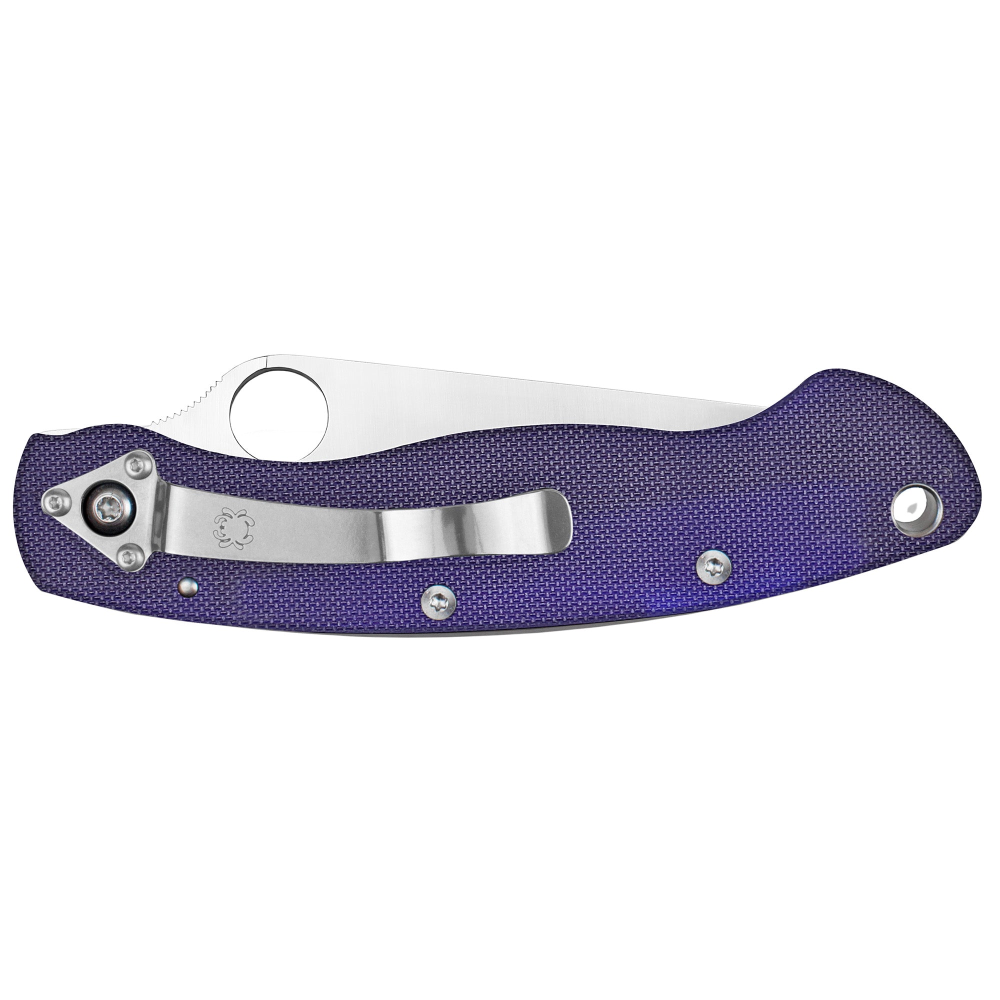 SPYDERCO MILITARY MODEL G-10 BLUE