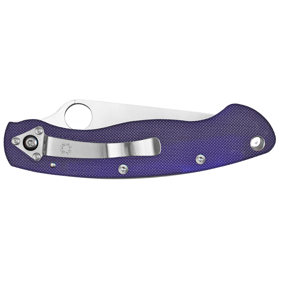 SPYDERCO MILITARY MODEL G-10 BLUE