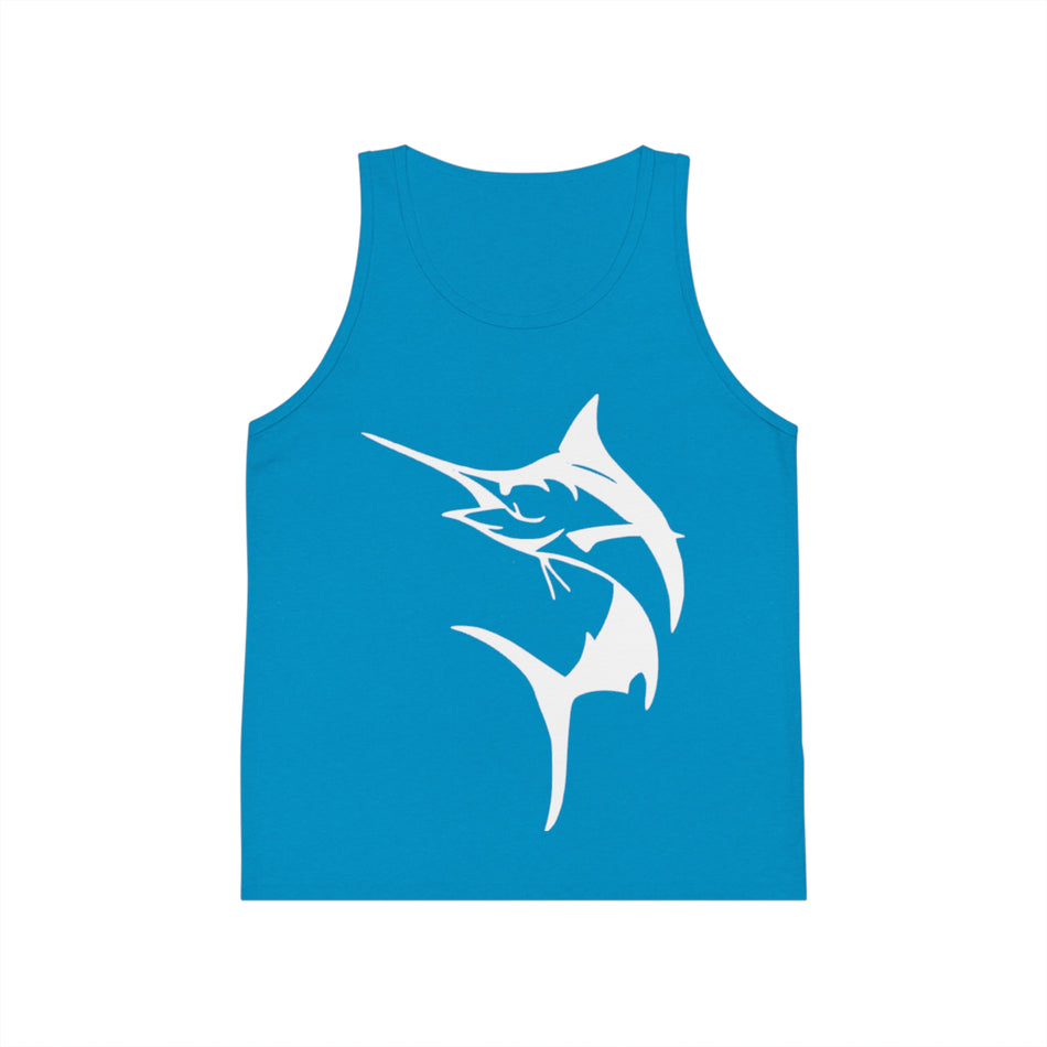 Marlin Kid's Jersey Tank Top - Get Tight Gear, Summer Wear, Fishing Tank, Gift for Young Anglers, Casual Kids Clothing, Beach Outfit