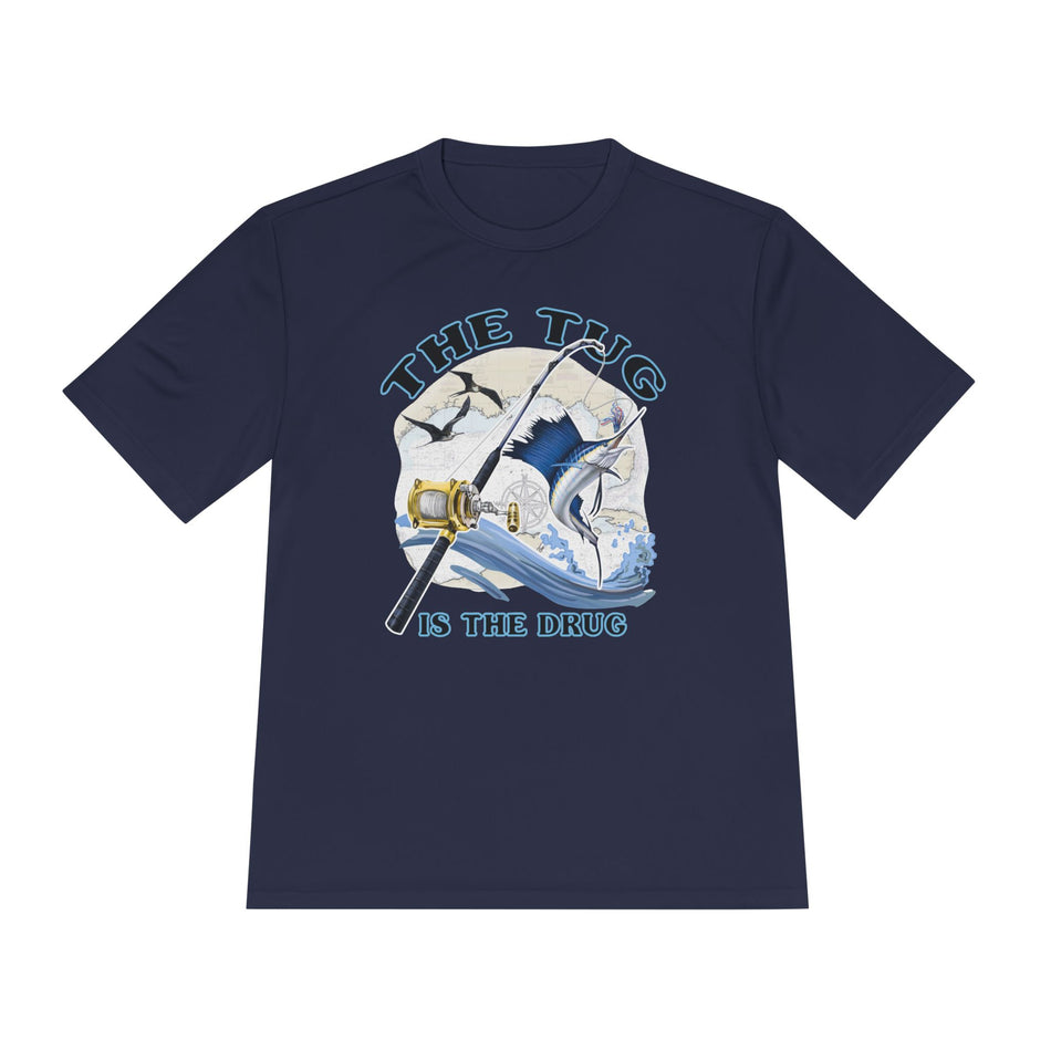 Men's Fishing Tee - "The Tug is the Drug™" Moisture Wicking Shirt for Anglers