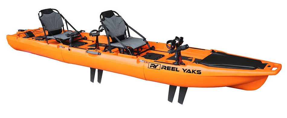 13.8ft Rocket Fin Drive Tandem & Solo Modular Fishing Kayak | Fin Drive | 550lbs Capacity | 3 Piece - Get Tight Gear