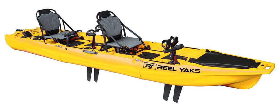 13.8ft Rocket Fin Drive Tandem & Solo Modular Fishing Kayak | Fin Drive | 550lbs Capacity | 3 Piece - Get Tight Gear