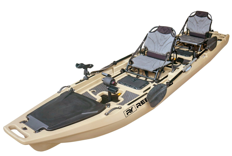 13.8ft Rocket Propeller Drive Tandem & Solo Modular Fishing Kayak | Propeller Drive | 550lbs Capacity | 3 Piece - Get Tight Gear