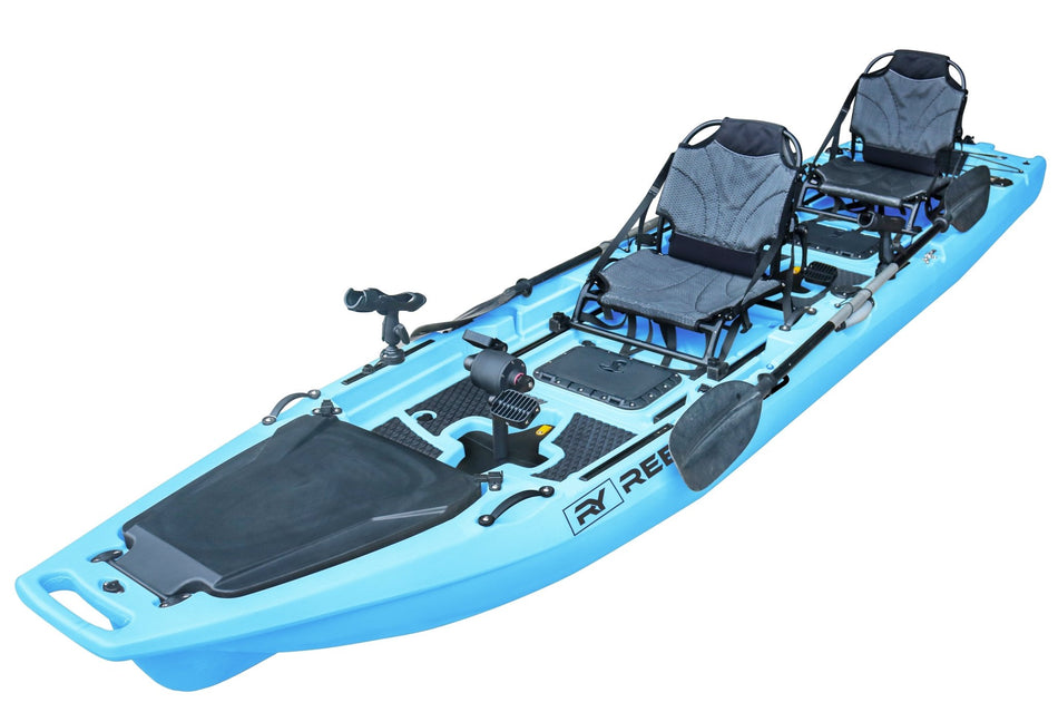 13.8ft Rocket Propeller Drive Tandem & Solo Modular Fishing Kayak | Propeller Drive | 550lbs Capacity | 3 Piece - Get Tight Gear