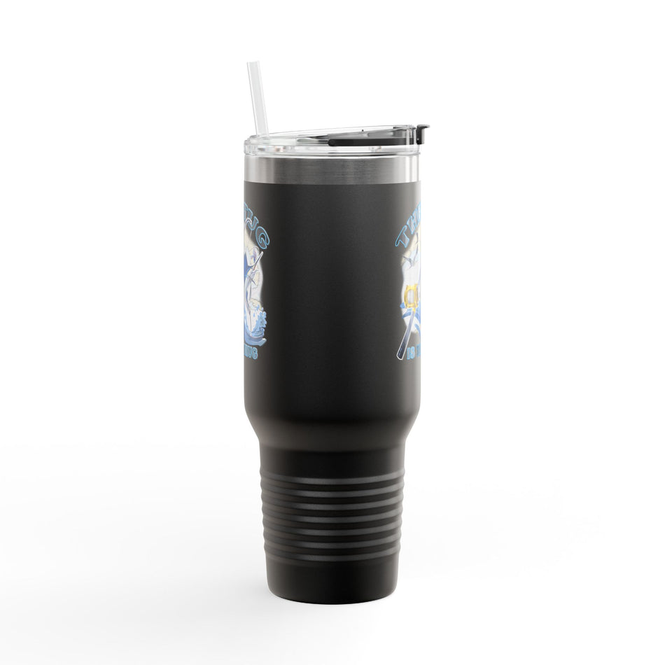 The Tug is the Drug™ Insulated Travel Mug - 40oz - Perfect for Adventure Lovers