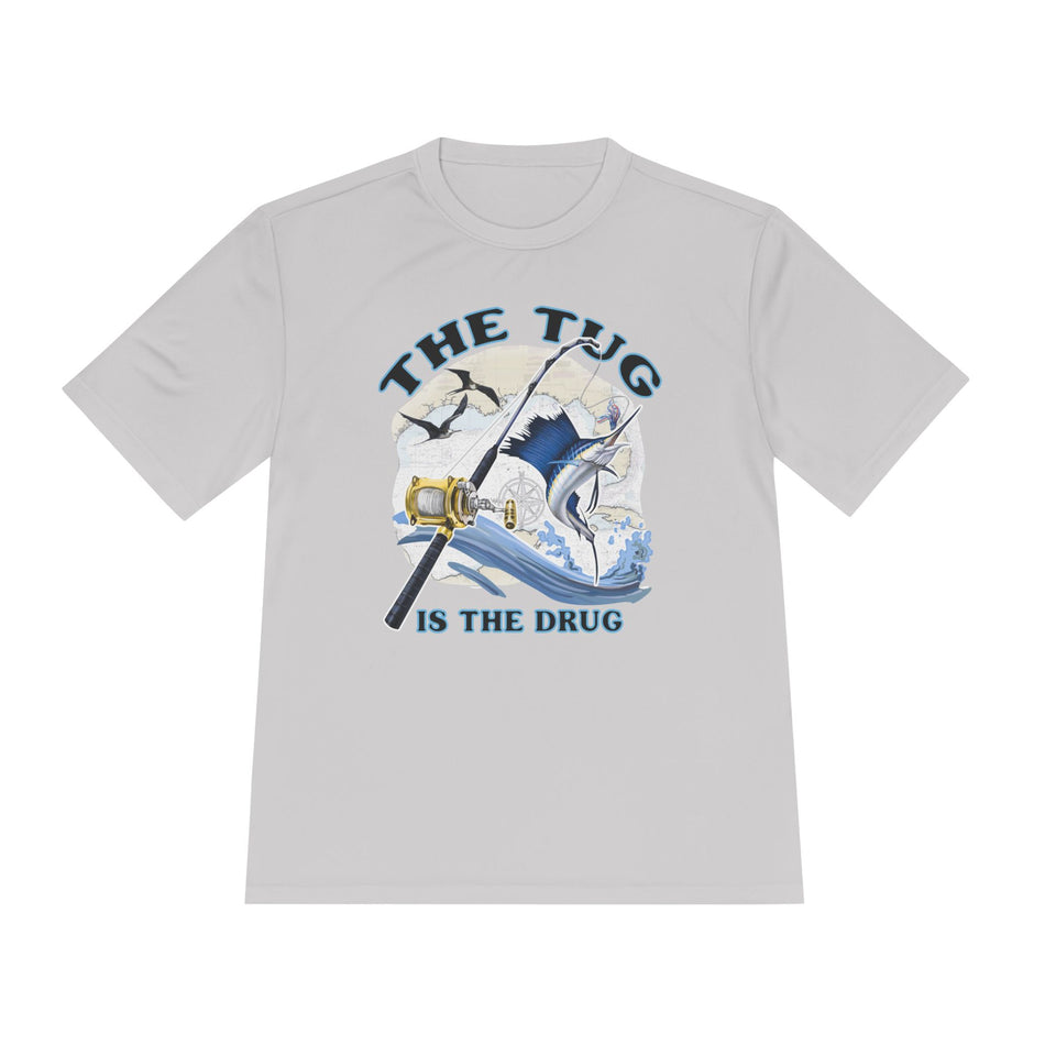 Men's Fishing Tee - "The Tug is the Drug™" Moisture Wicking Shirt for Anglers