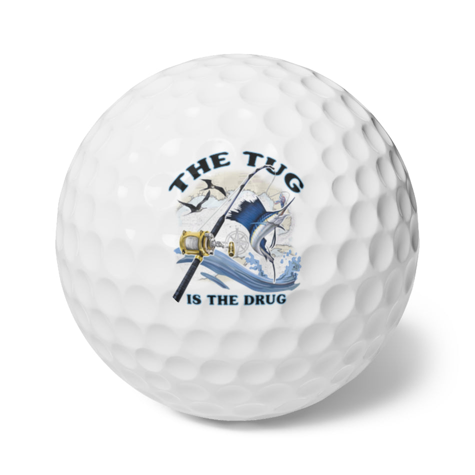 Golf Balls Set - 6pcs with 'The Tug is the Drug™' Design