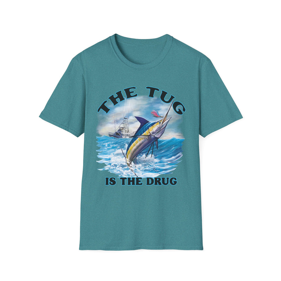 The Tug Is The Drug™ Fishing Enthusiast T-Shirt, The Tug is the Drug Tee, Gift for Anglers, Casual Wear, Outdoor Adventure Shirt