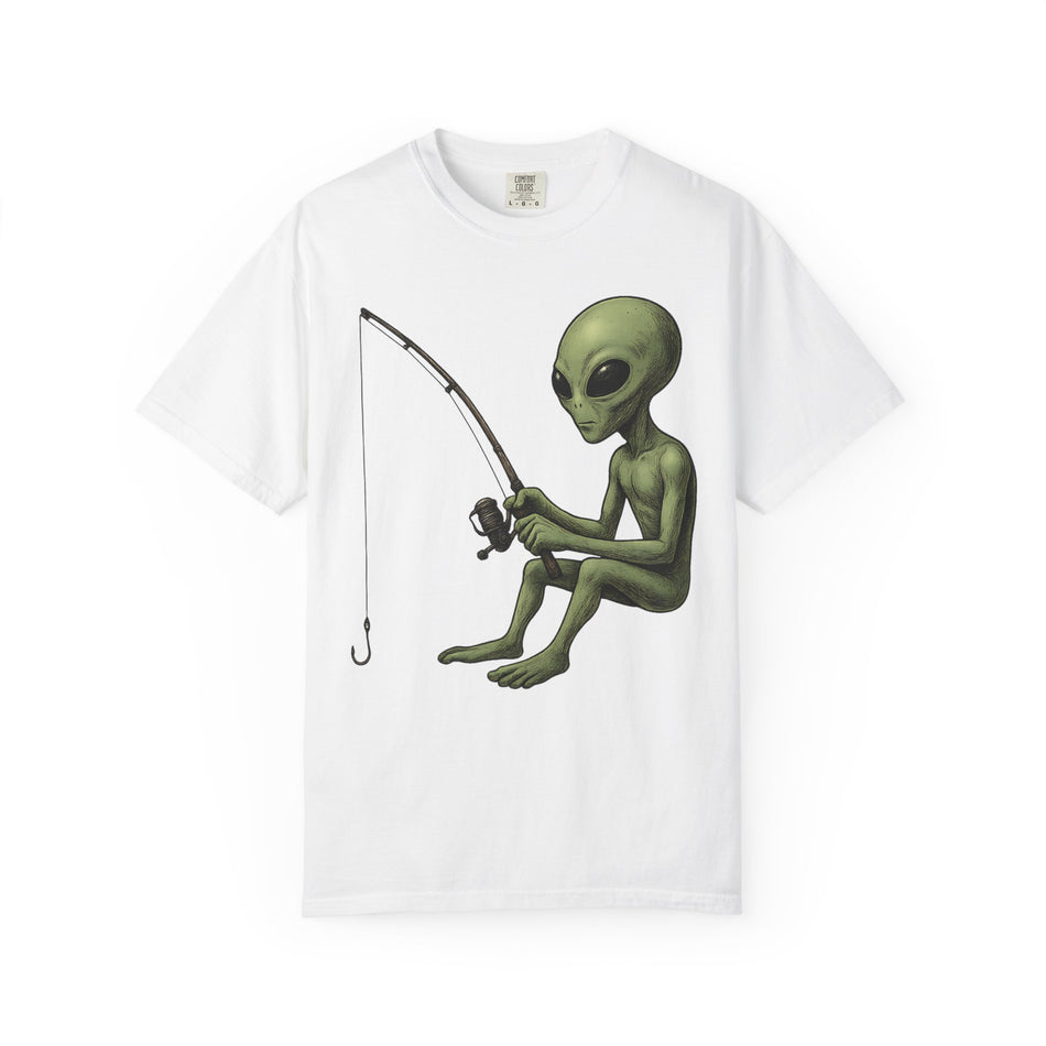 Alien Fishing T-shirt | Unisex Garment-Dyed Tee for Fishing Enthusiasts