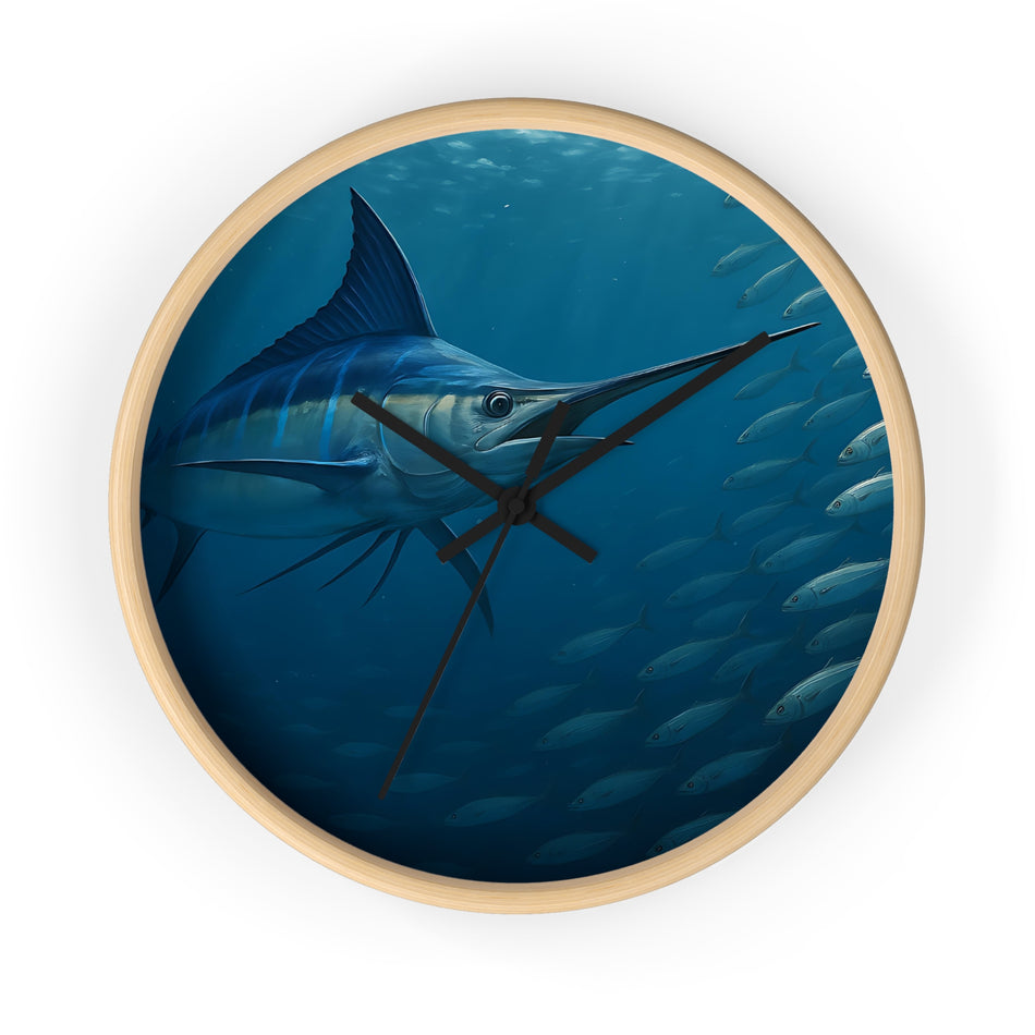 Blue Marlin Wall Clock - Nautical Home Décor