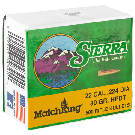 SIERRA MATCHKING .224 80GR 500CT