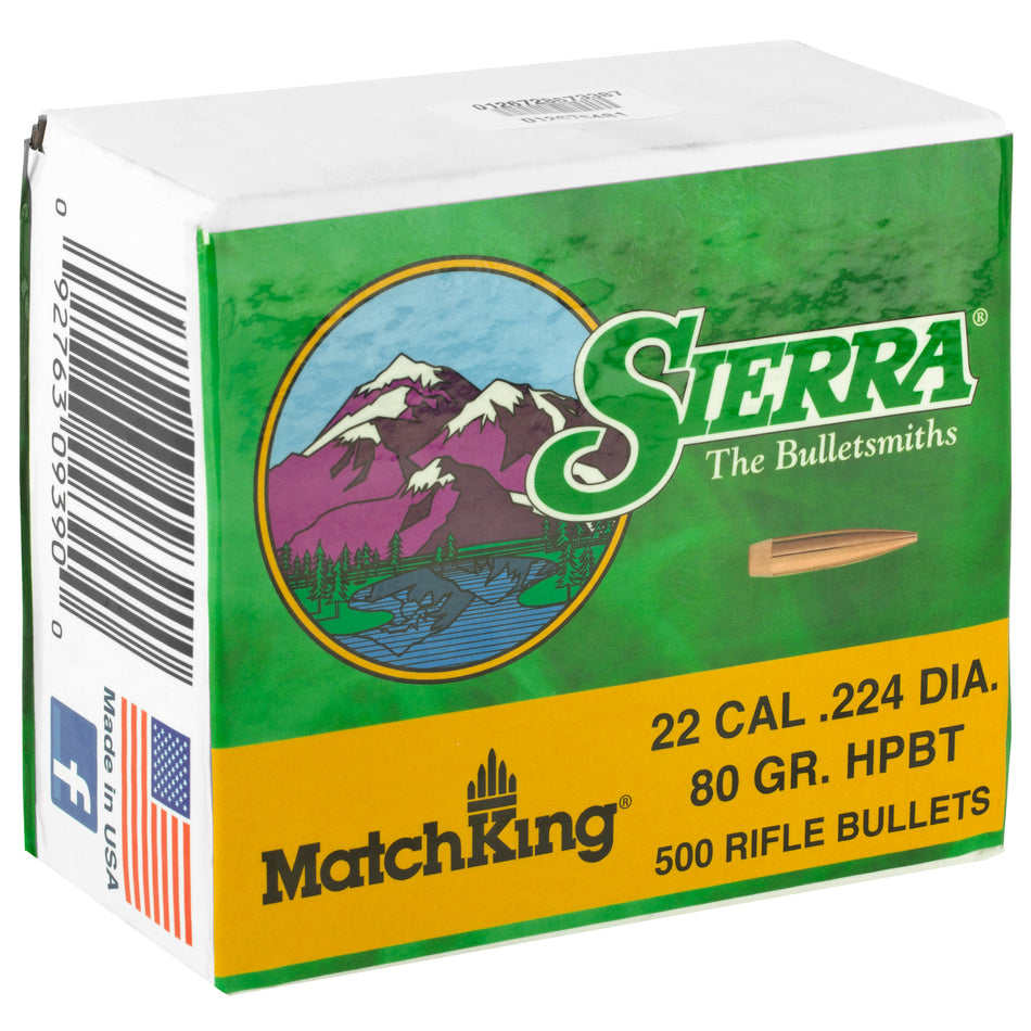 SIERRA MATCHKING .224 80GR 500CT