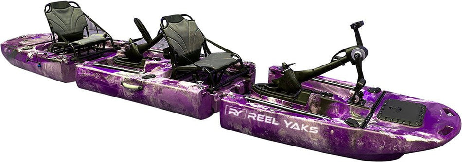 14ft Raider Tandem & Solo Modular Propeller Drive Pedal Fishing Kayak | 530lbs Capacity | 3 Piece - Get Tight Gear