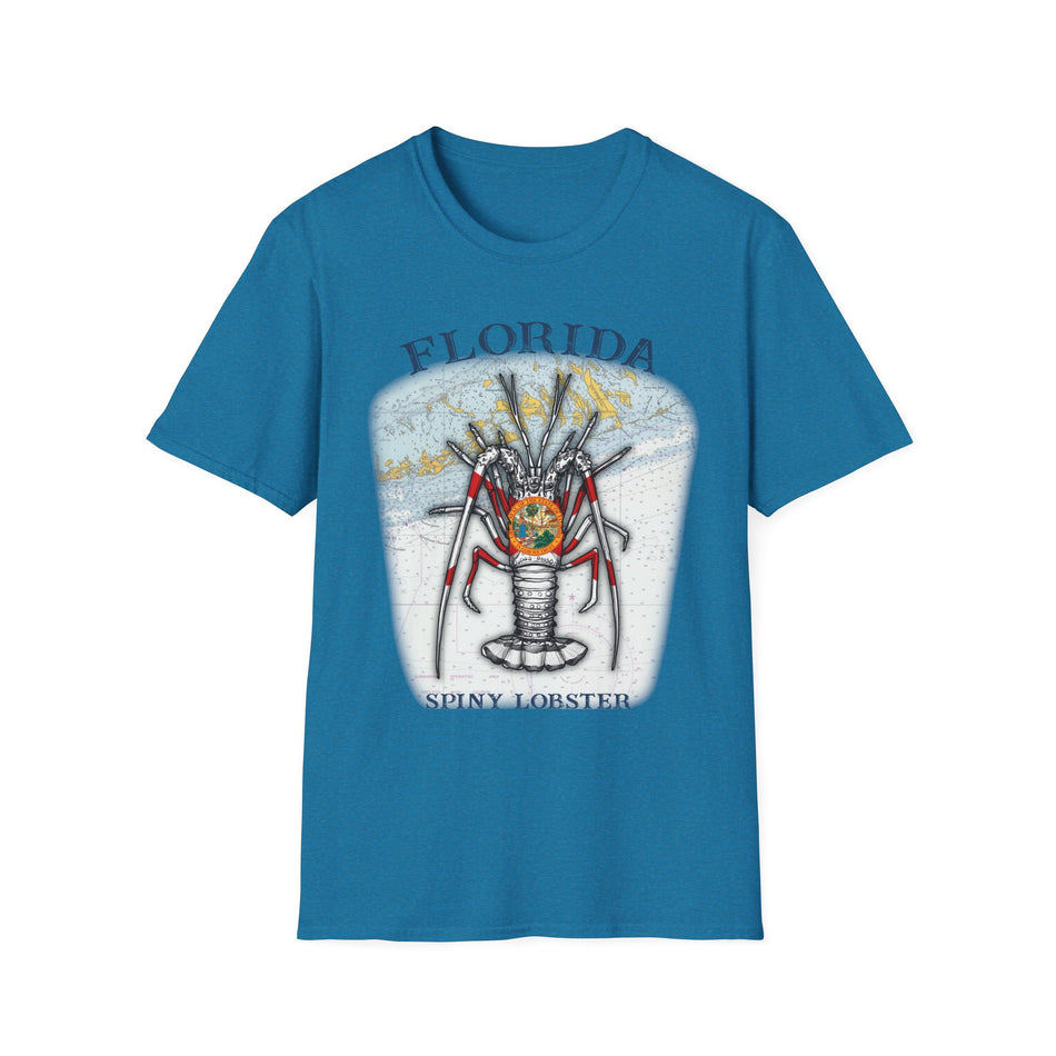 Florida Spiny Lobster Unisex Softstyle T-Shirt, Beachwear, Casual Tee, Seafood Lover Gift, Summer Outing Shirt