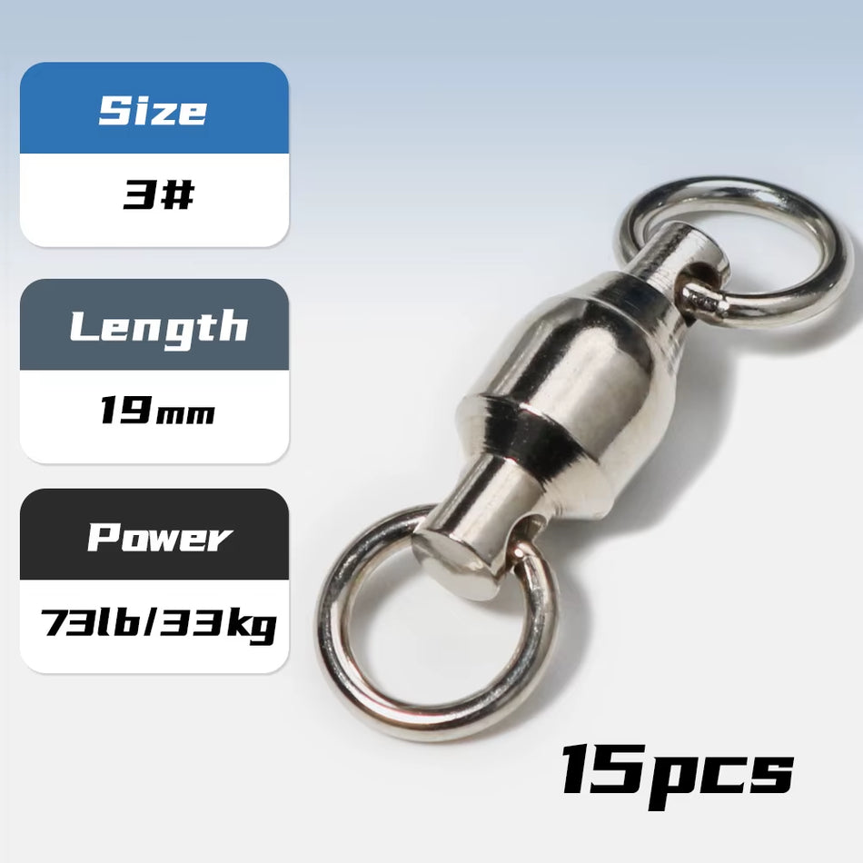 JIGGINGPRO Premium Ball Bearing Swivels for Marine Fishing Accessories