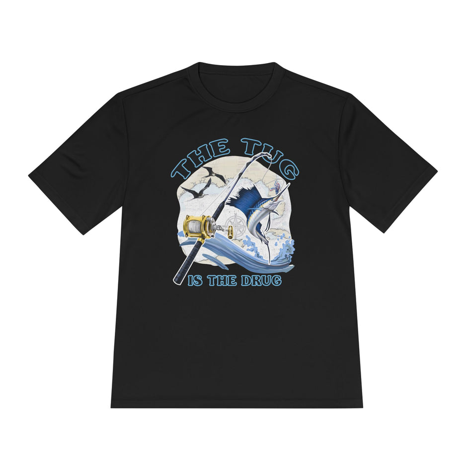 Men's Fishing Tee - "The Tug is the Drug™" Moisture Wicking Shirt for Anglers
