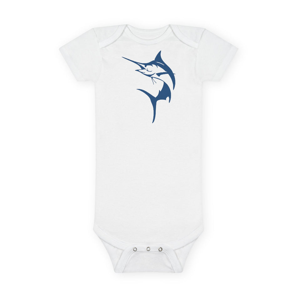 Marlin Organic Baby Bodysuit with Marlin Design, Eco-Friendly Baby Onesie, Cute Infant Outfit, Perfect Baby Shower Gift, Newborn Apparel