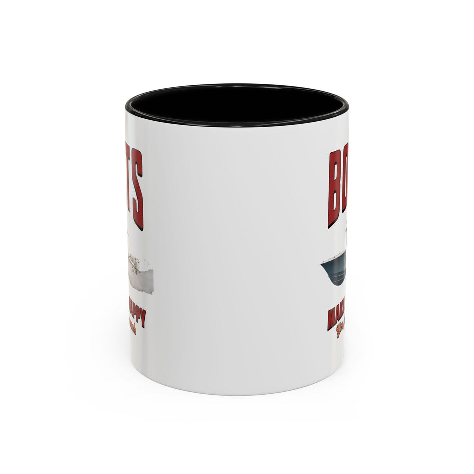 Custom Coffee Mug - Boats Make Me Happy Design