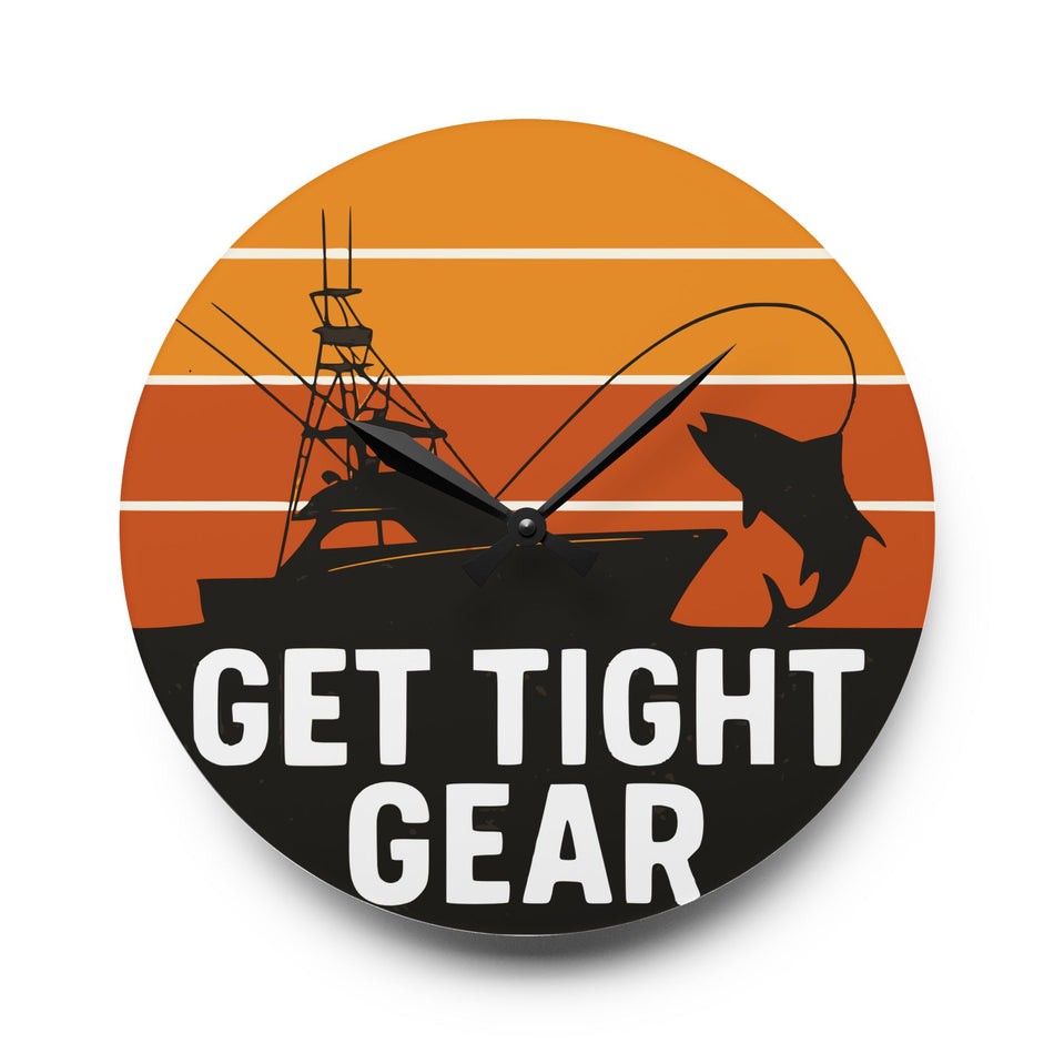 Get Tight Gear Acrylic Wall Clock - Home Decor, Gift for, Wall Art, Modern