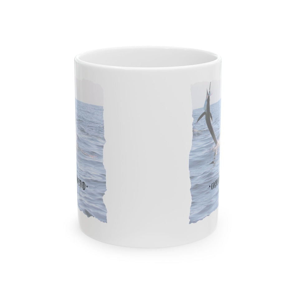 Easily Distracted By Fishing Ceramic Mug - Leaping Sailfish - Get Tight Gear