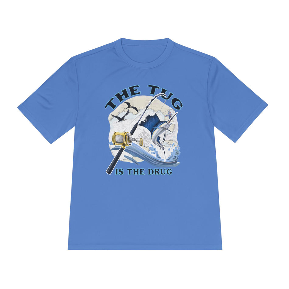 Men's Fishing Tee - "The Tug is the Drug™" Moisture Wicking Shirt for Anglers