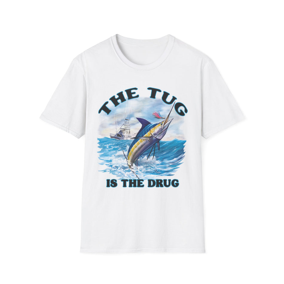 The Tug Is The Drug™ Fishing Enthusiast T-Shirt, The Tug is the Drug Tee, Gift for Anglers, Casual Wear, Outdoor Adventure Shirt