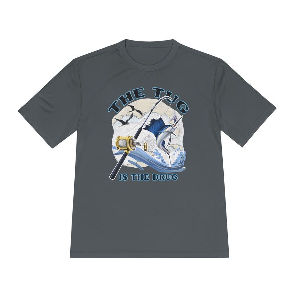 Men's Fishing Tee - "The Tug is the Drug™" Moisture Wicking Shirt for Anglers