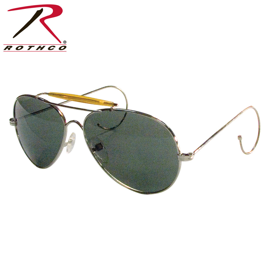 Rothco Aviator Air Force Style Sunglasses Green
