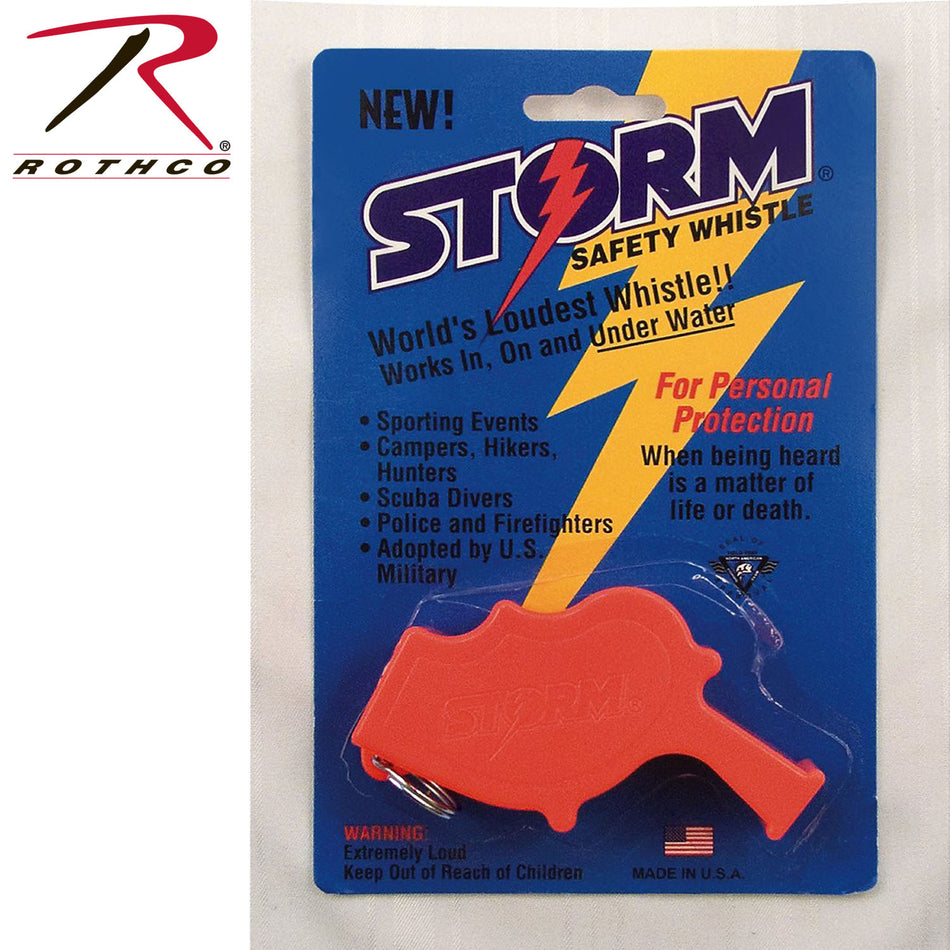 U.S. Navy Storm All Weather Whistle Orange
