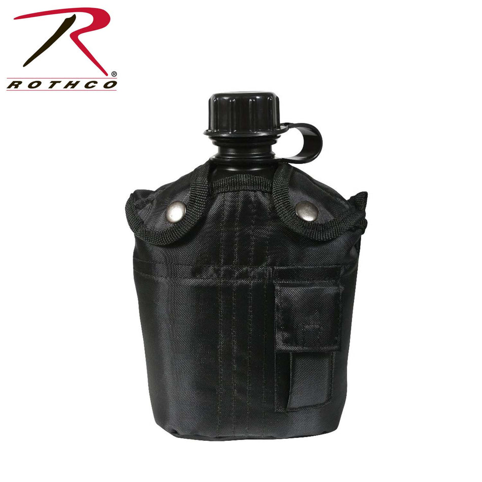 Rothco 3 Piece Canteen Kit With Cover & Aluminum Cup Black