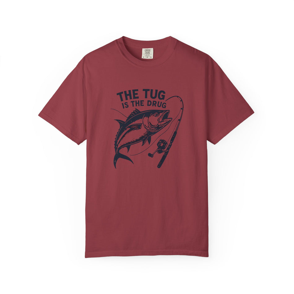 Camiseta de Pesca: "El Tirón es la Droga" - Camiseta unisex teñida para pescadores