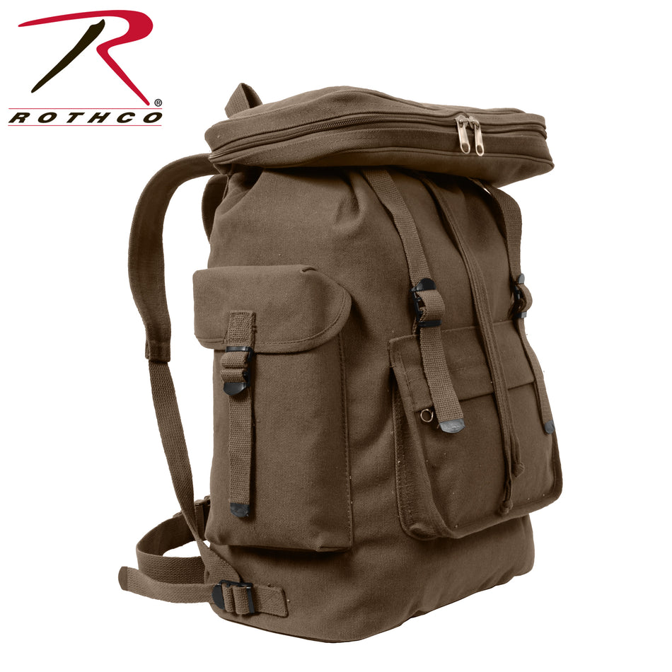 Rothco Canvas European Style Rucksack Earth Brown