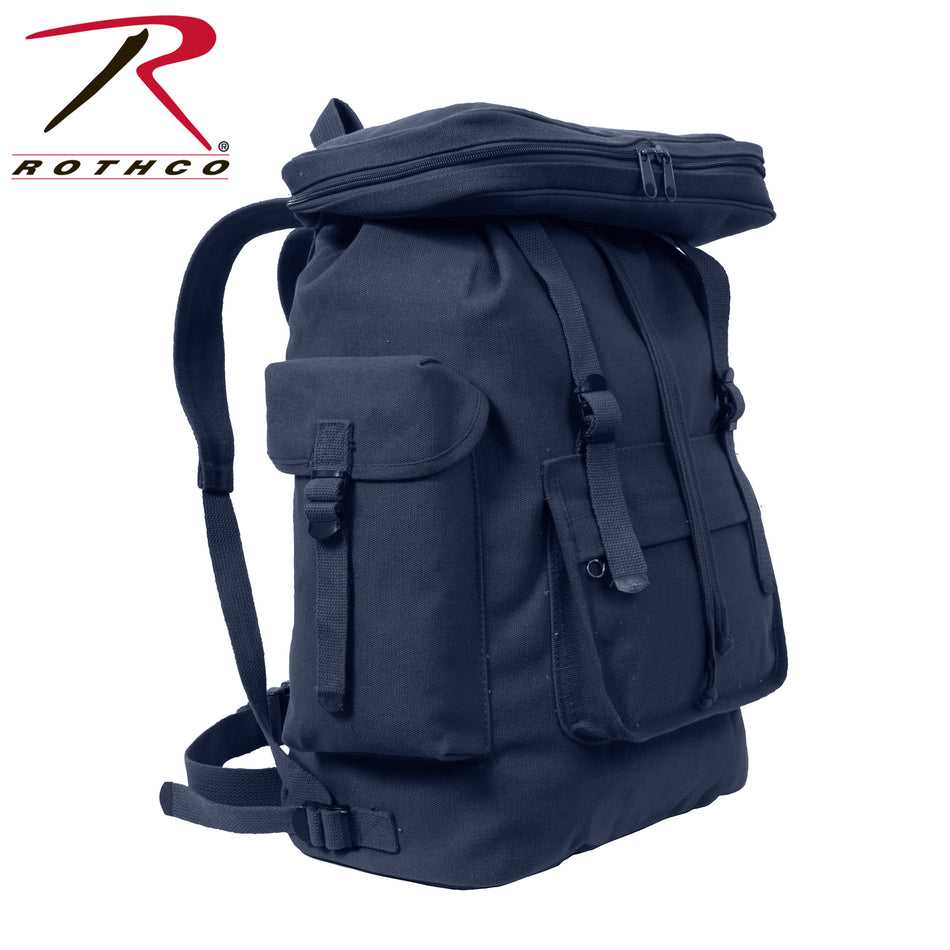 Rothco Canvas European Style Rucksack Navy Blue