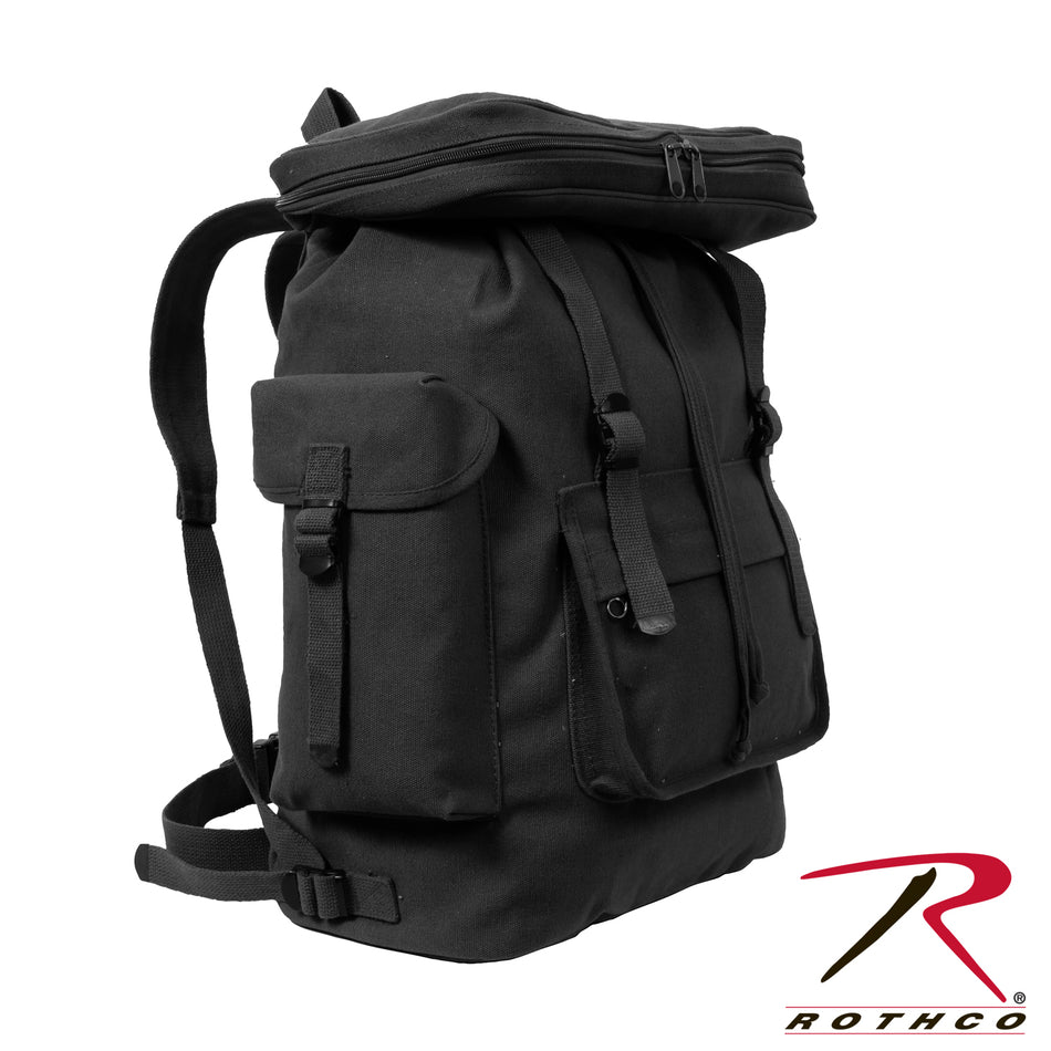 Rothco Canvas European Style Rucksack Black