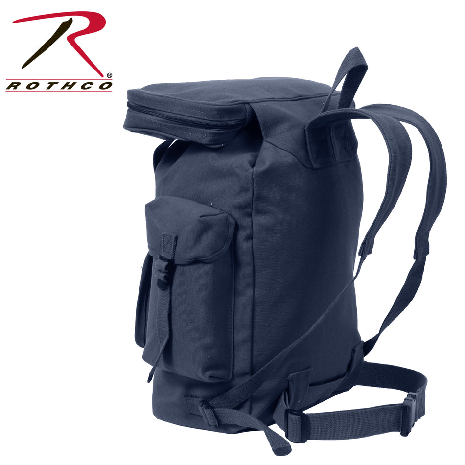 Rothco Canvas European Style Rucksack Navy Blue