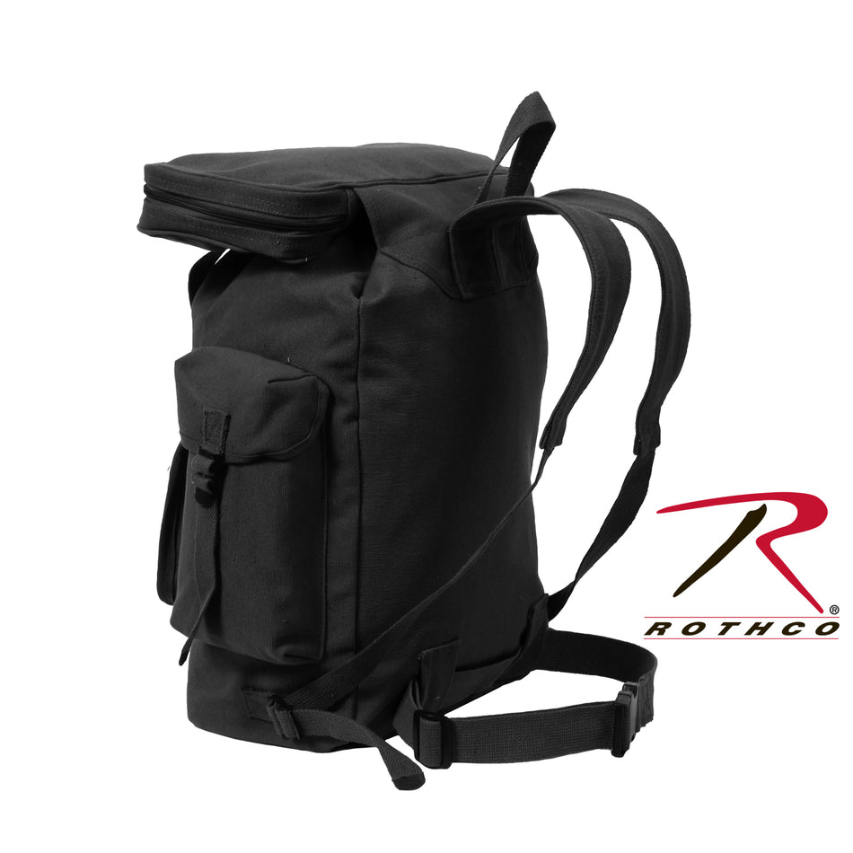 Rothco Canvas European Style Rucksack Black