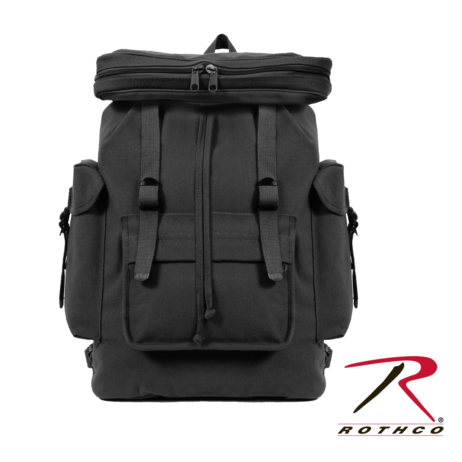 Rothco Canvas European Style Rucksack Black