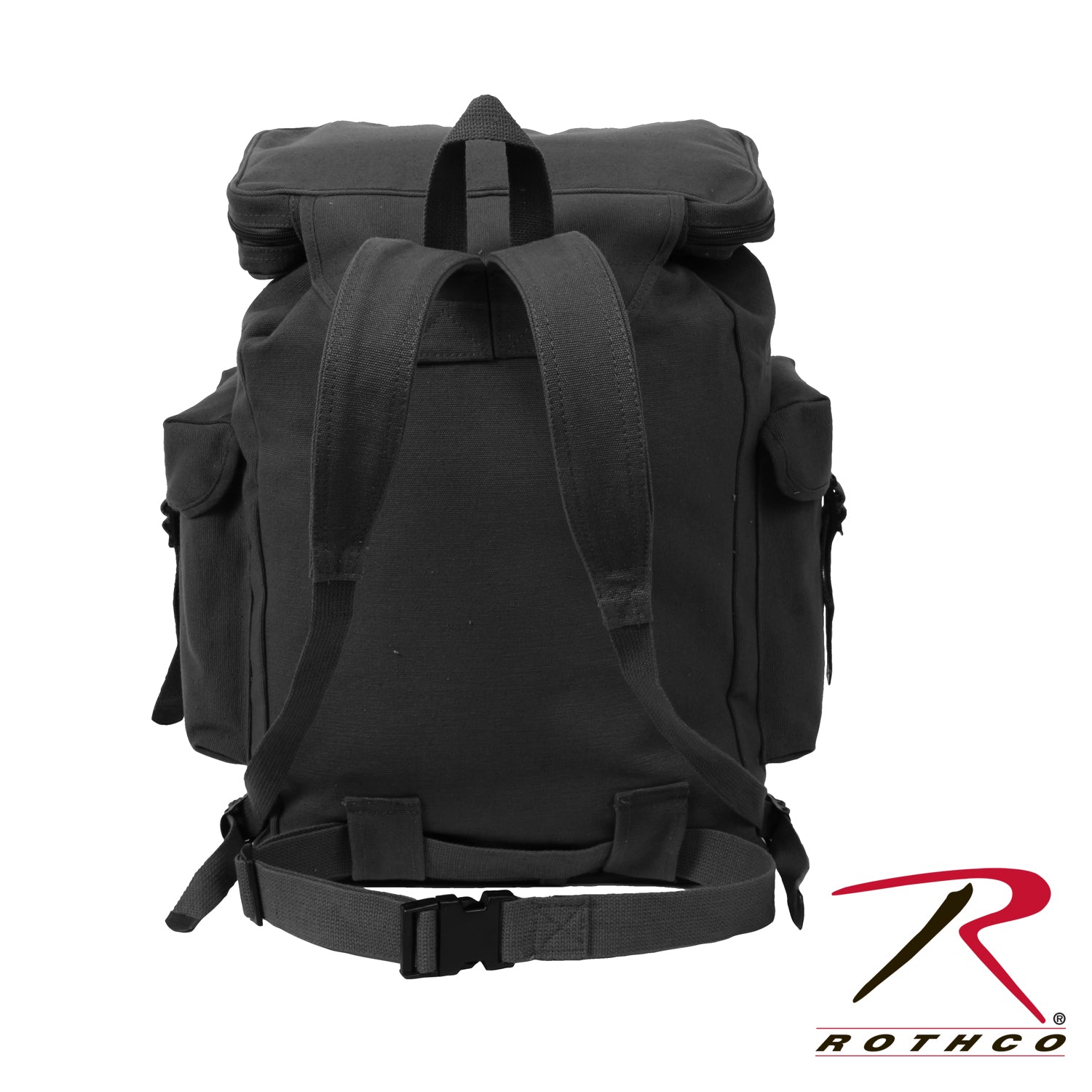 Rothco Canvas European Style Rucksack Black