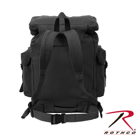 Rothco Canvas European Style Rucksack Black