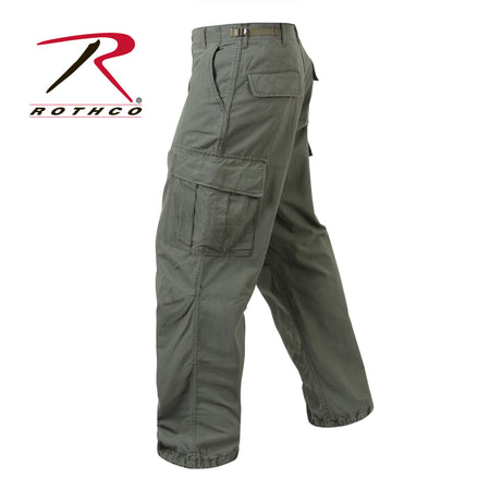 Rothco Vintage Vietnam Rip-Stop Fatigue Pants Olive Drab Size XS