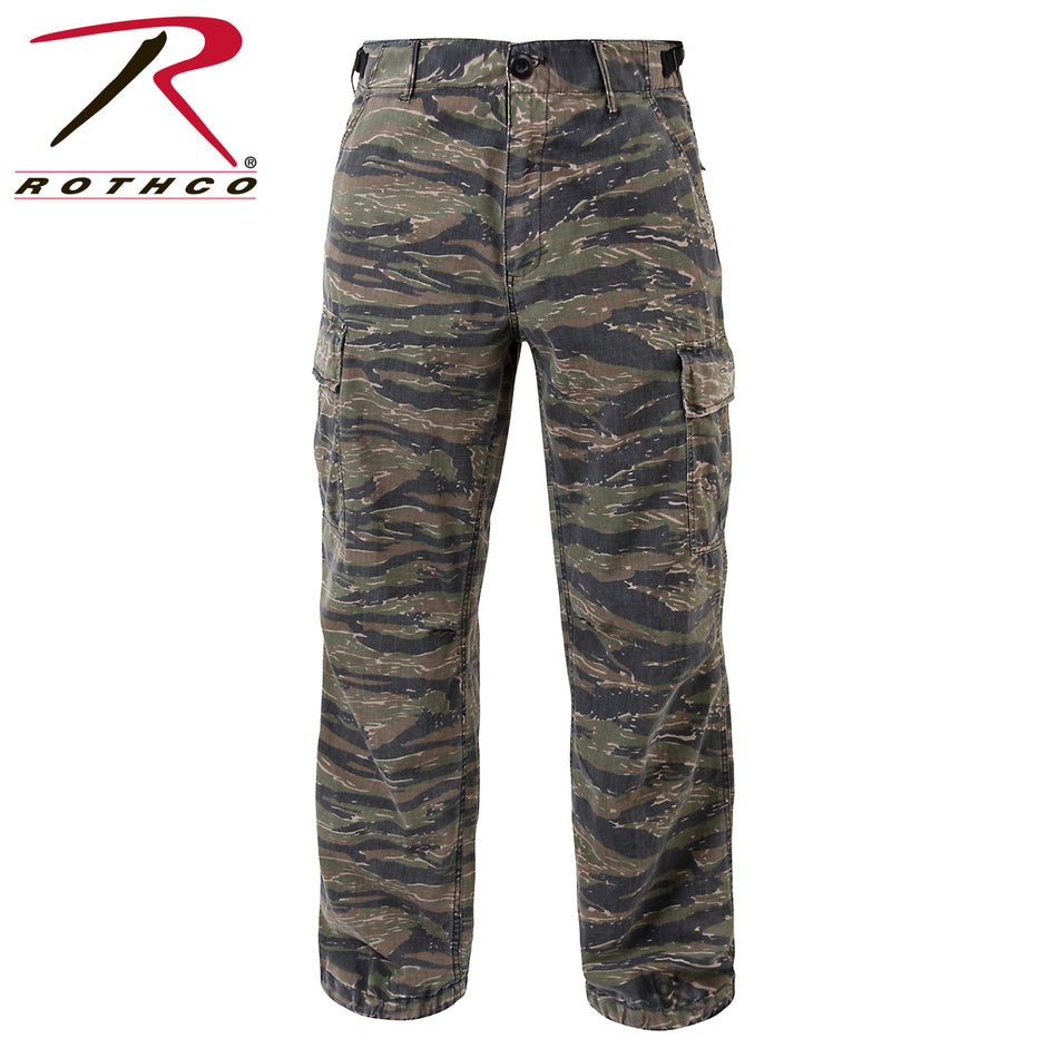 Rothco Vintage Vietnam Rip-Stop Fatigue Pants Tiger Stripe Camo Size 2XL