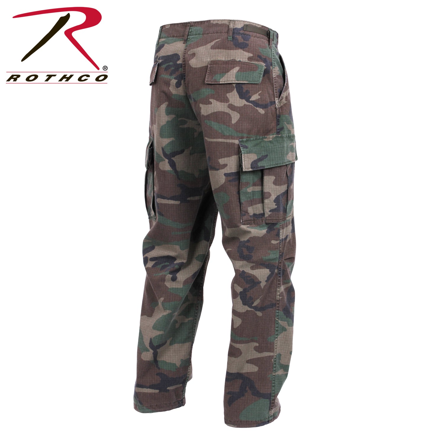Rothco Vintage Vietnam Rip-Stop Fatigue Pants Woodland Camo Size XL