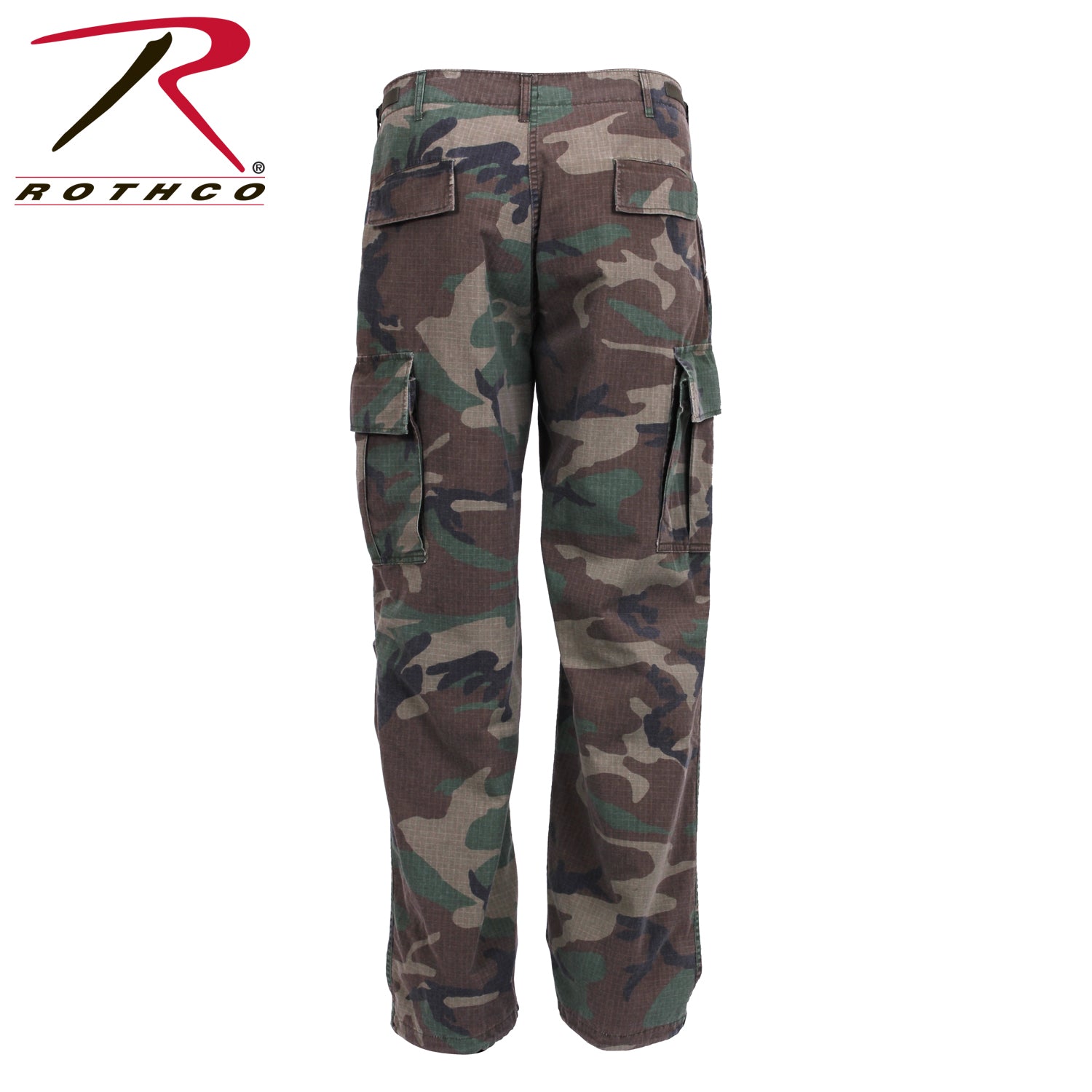 Rothco Vintage Vietnam Rip-Stop Fatigue Pants Woodland Camo Size M