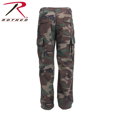 Rothco Vintage Vietnam Rip-Stop Fatigue Pants Woodland Camo Size M