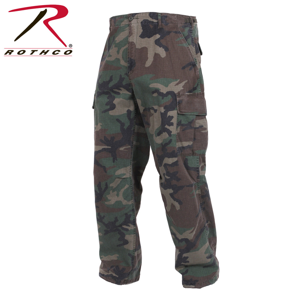 Rothco Vintage Vietnam Rip-Stop Fatigue Pants Woodland Camo Size 2XL