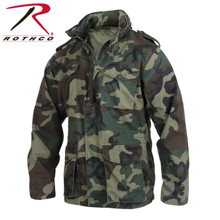 Rothco Vintage Lightweight M-65 Field Jacket Woodland Camo Size S