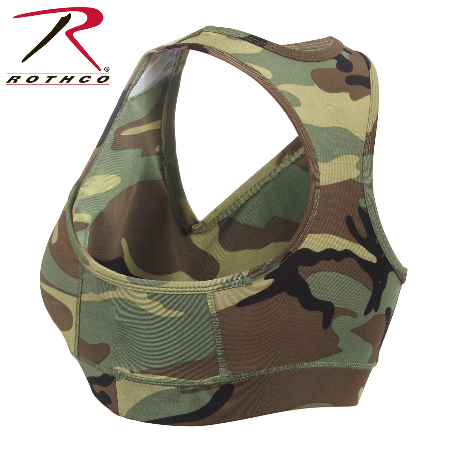 Rothco Camo Sports Bra Woodland Camo Size XL