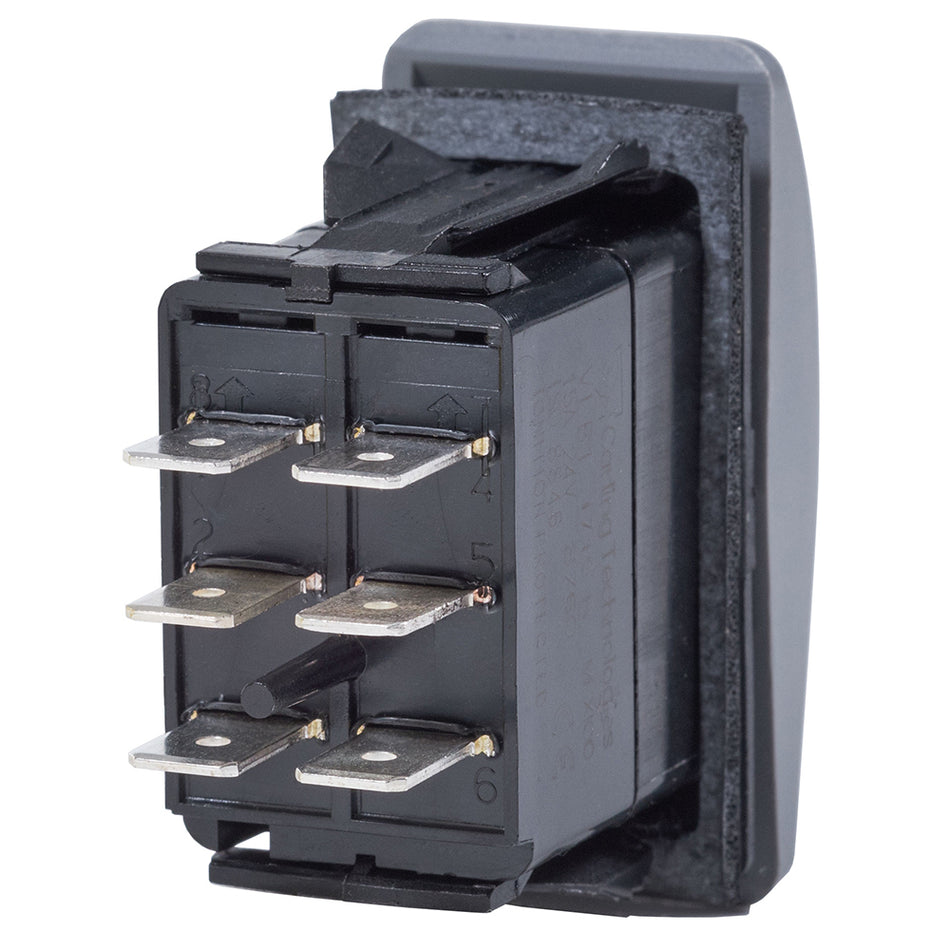 Blue Sea 8222 Water Resistant Contura III Switch - (ON)-OFF-(ON) - Grey